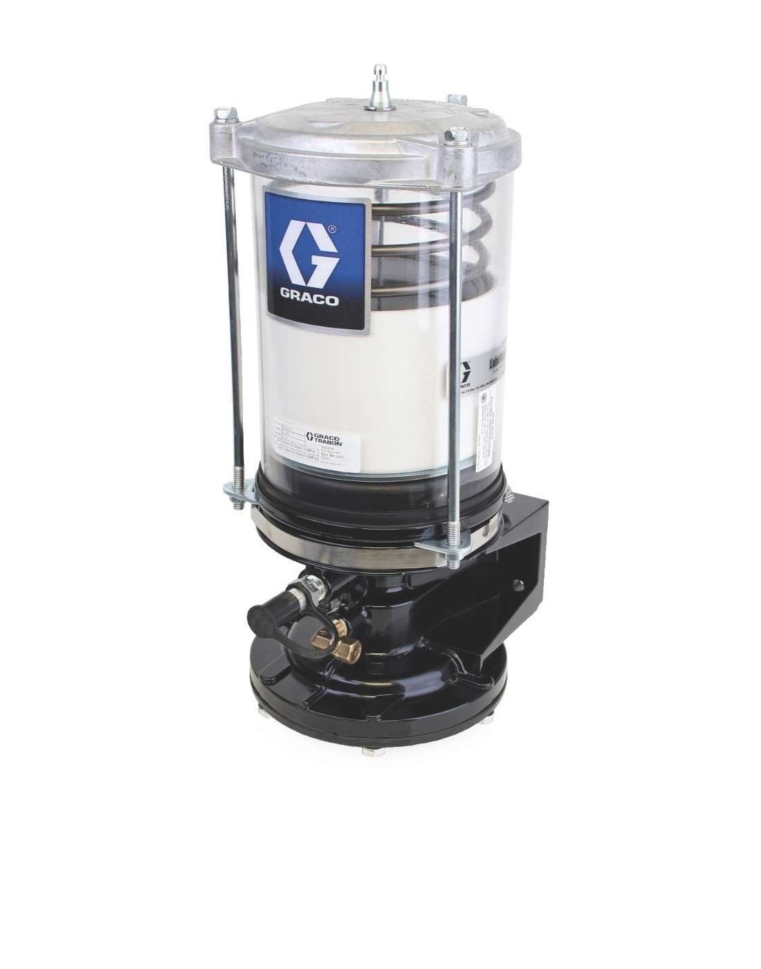 563571 - BOMBA DE ACCIONAMIENTO NEUMÁTICO ESTÁNDAR LUBRISYSTEM CON DEPÓSITO CILÍNDRICO DE PLÁSTICO DE 6 LB (2.72 KG) - GRASA