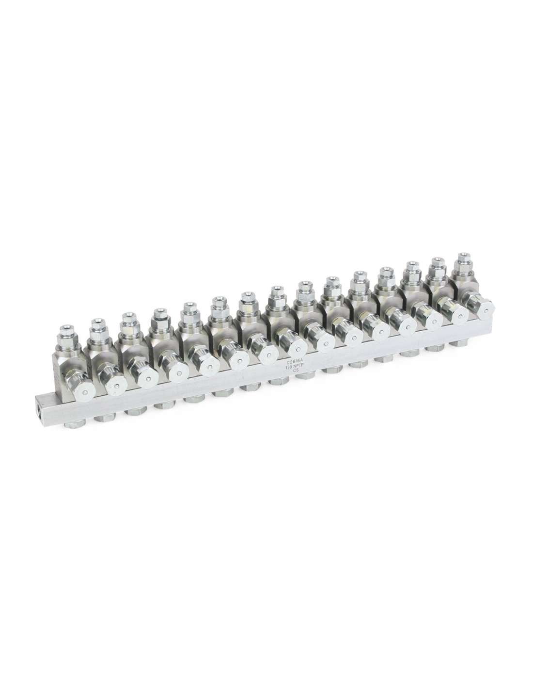 24W607 - INYECTOR DE GRASA GL-33?, ACERO INOXIDABLE, COLECTOR DE 15 INYECTORES, 1/8 NPT X 1/8