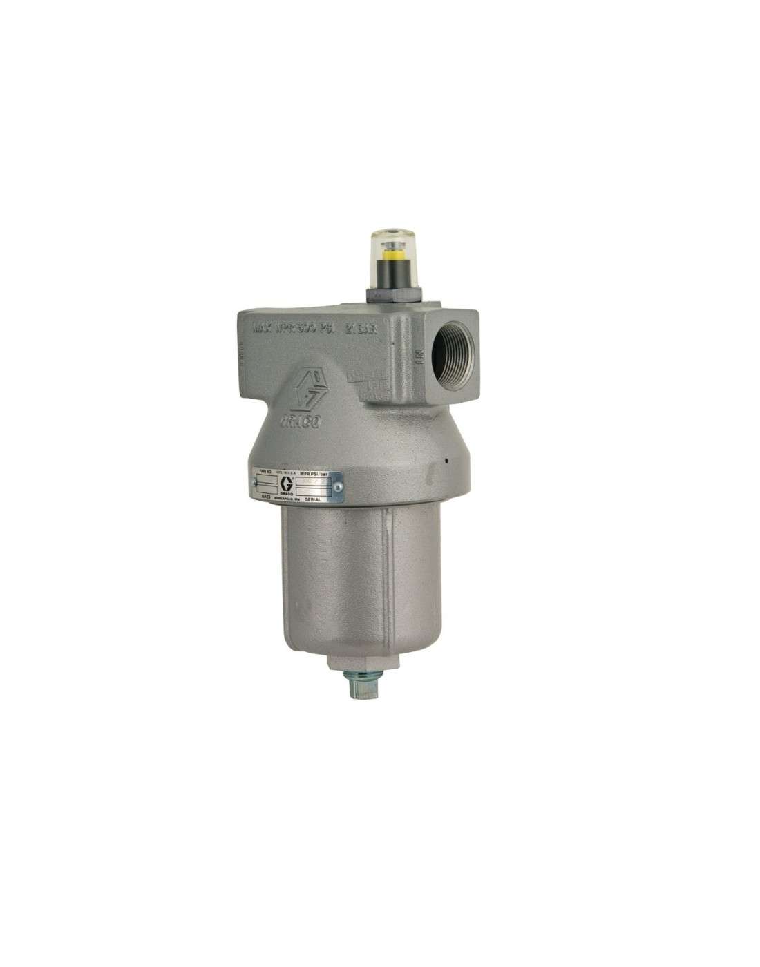 213065 - FILTRO DE BAJA PRESIÓN CON ALERTA ROJA, 75,7 LPM (20 GPM), ELEMENTO DE MALLA 150 (95 MICRONES), 3/4 NPT