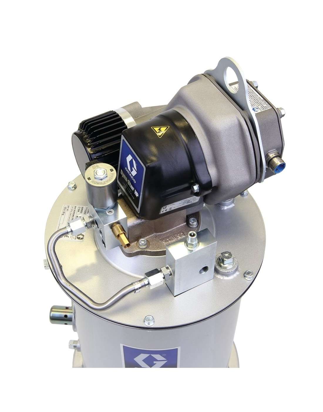 Módulo inyector eléctrico Dyna-Star® de 24 VCC HP con bomba, tubo en tubo, válvula de ventilación, nivel bajo, tapa, tanque, AFS