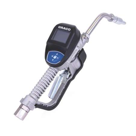 Válvula dosificadora con medidor Pulse® para aplicaciones de aceite - BSPP de 1/2 pulg, extensión rígida, boquilla automática