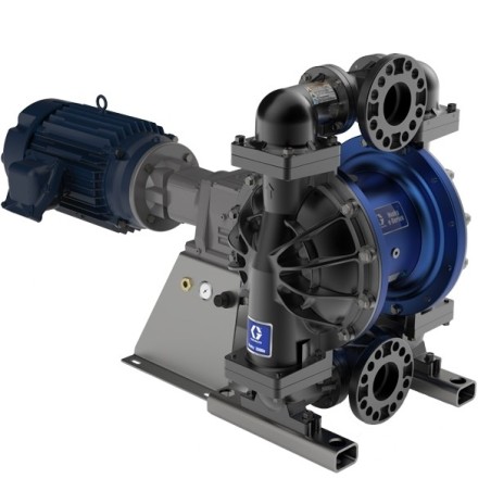 Bomba eléctrica de doble diafragma Husky 3300e HS de 3 pulg. de AL motor ATEX de 7,5 Hp, sin CMPSR, puerto de extremo NPT, centr