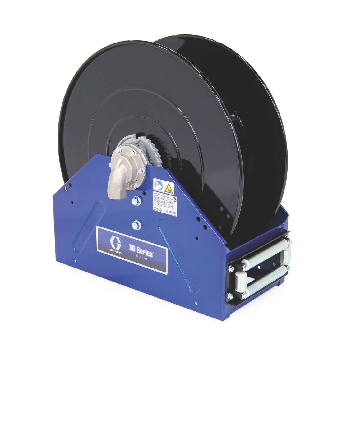 XD40?, aceite, entrada de 1 pulg (25 mm), enrollador básico (capacidad de 3/4 pulg x 100 pies (19 mm x 30 m)), NPT, azul metálic