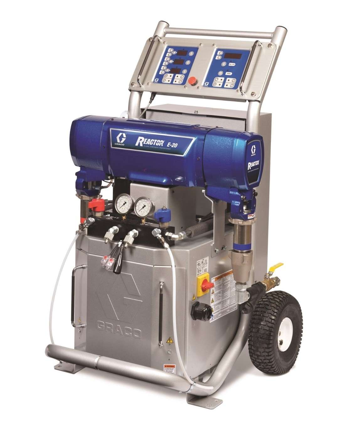 AP9025 - PAQUETE DOSIFICADOR REACTOR E-20, PISTOLA FUSION AP, MANGUERA CALEFACTADA CON PROTECTOR ANTIDESGASTE, 1230V, MONOFÁSICO