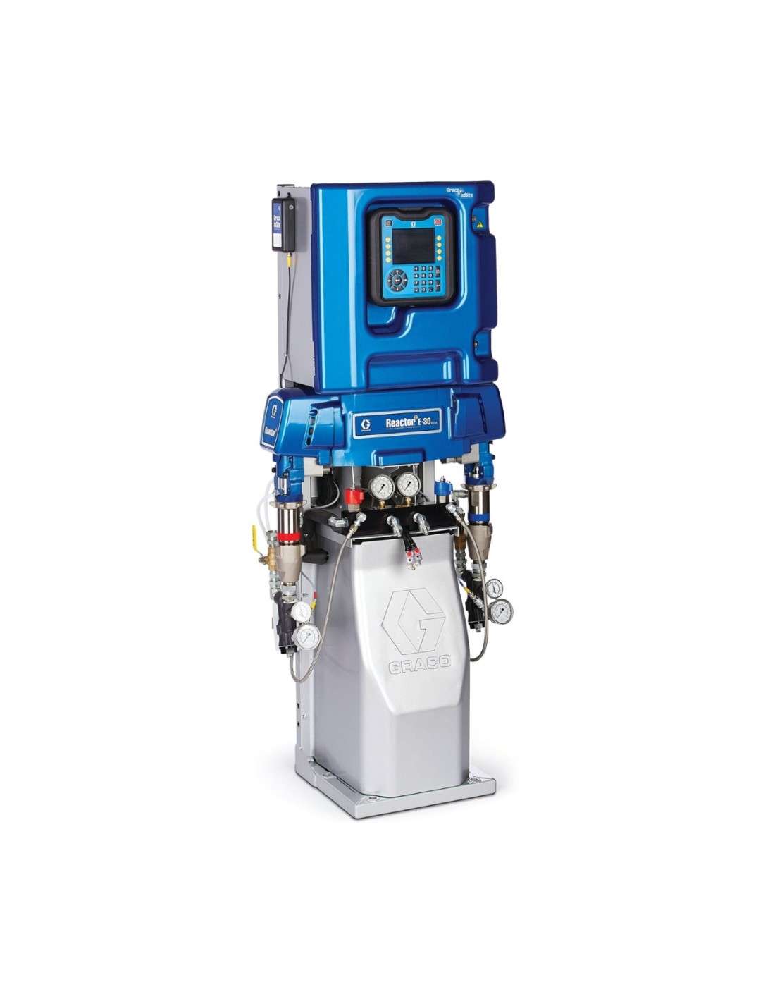 Paquete dosificador Reactor 2 E-30, pistola Fusion CS, manguera calefactada con protector contra roces, 10 kW, 230/400 V