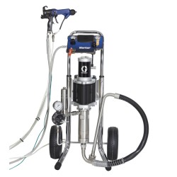 Paquete de pulverización de aire Merkur 3:1, 125cc, carro, pistola electrostática Pro Xp60, control de aire de bomba / pistola, 
