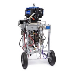 Paquete de pulverización para ubicaciones peligrosas XP70-hf, carro, relación de mezcla 3:1,bomba de disolvente, calentadores