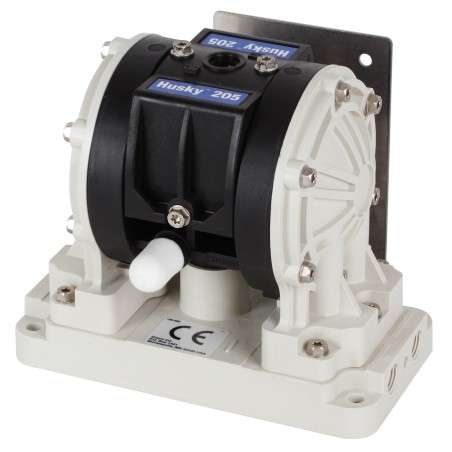 D22091 - Bomba de PP 205 Husky, sección central de PP remota, bolas de PP y diafragma de PTFE