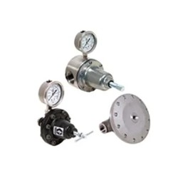 Regulador de fluido de alta presión, 5000 psi máx., rango de 300-2000 psi, 11,7 GPM, acero inoxidable, tipo de aire, puerto de 3