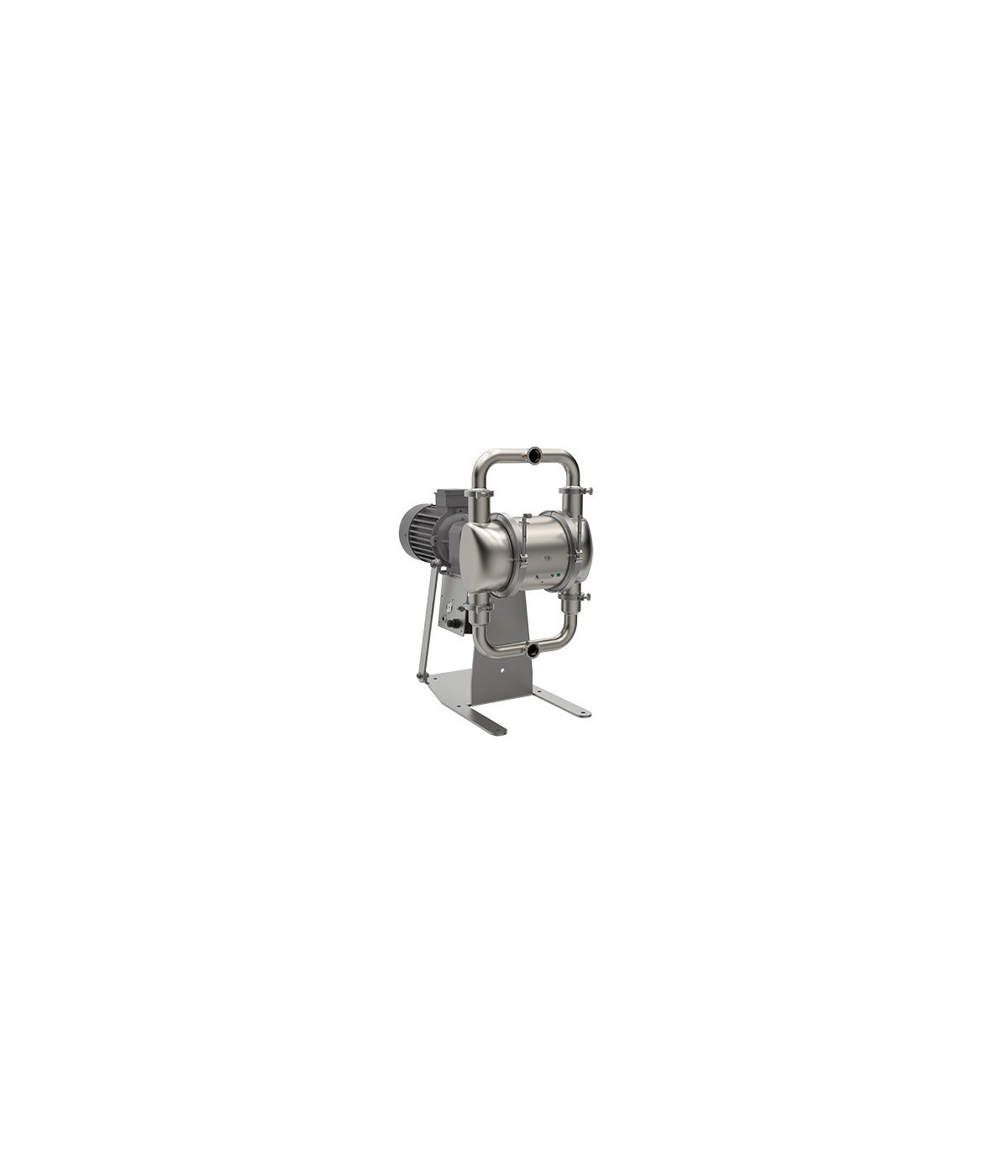 Bomba eléctrica SaniForce 2150 HS de SS de 51 mm motor AC de 7,5 Hp, sin CMPSR, puerto central Tri-Clamp, centro de SS, asiento 
