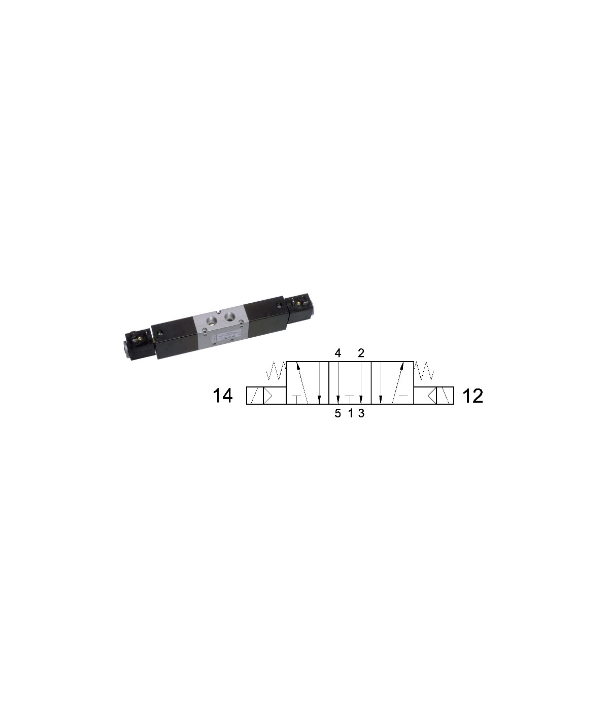 5/3 magnetvalve E spring centered,