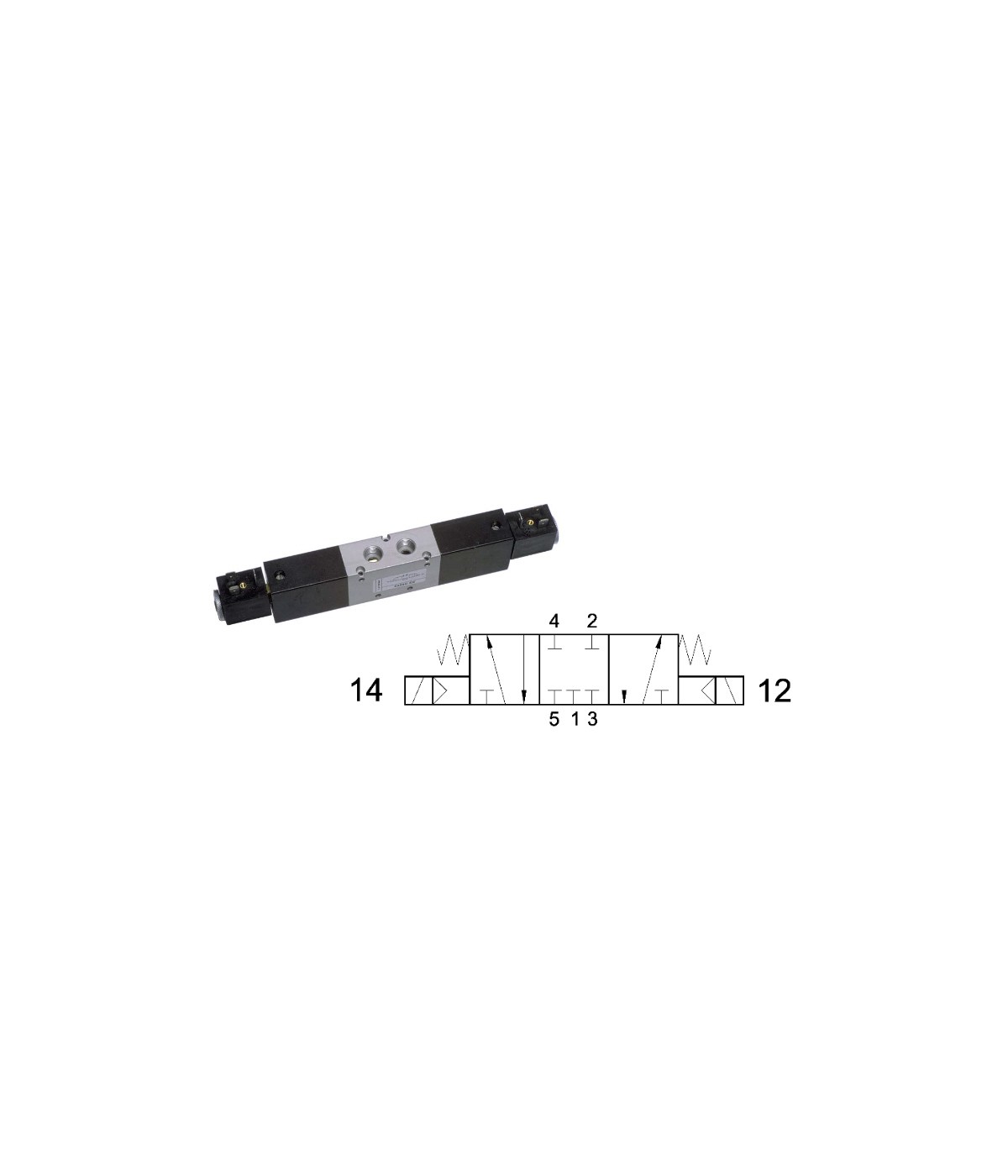 5/3 solenoid valve G spring centered,