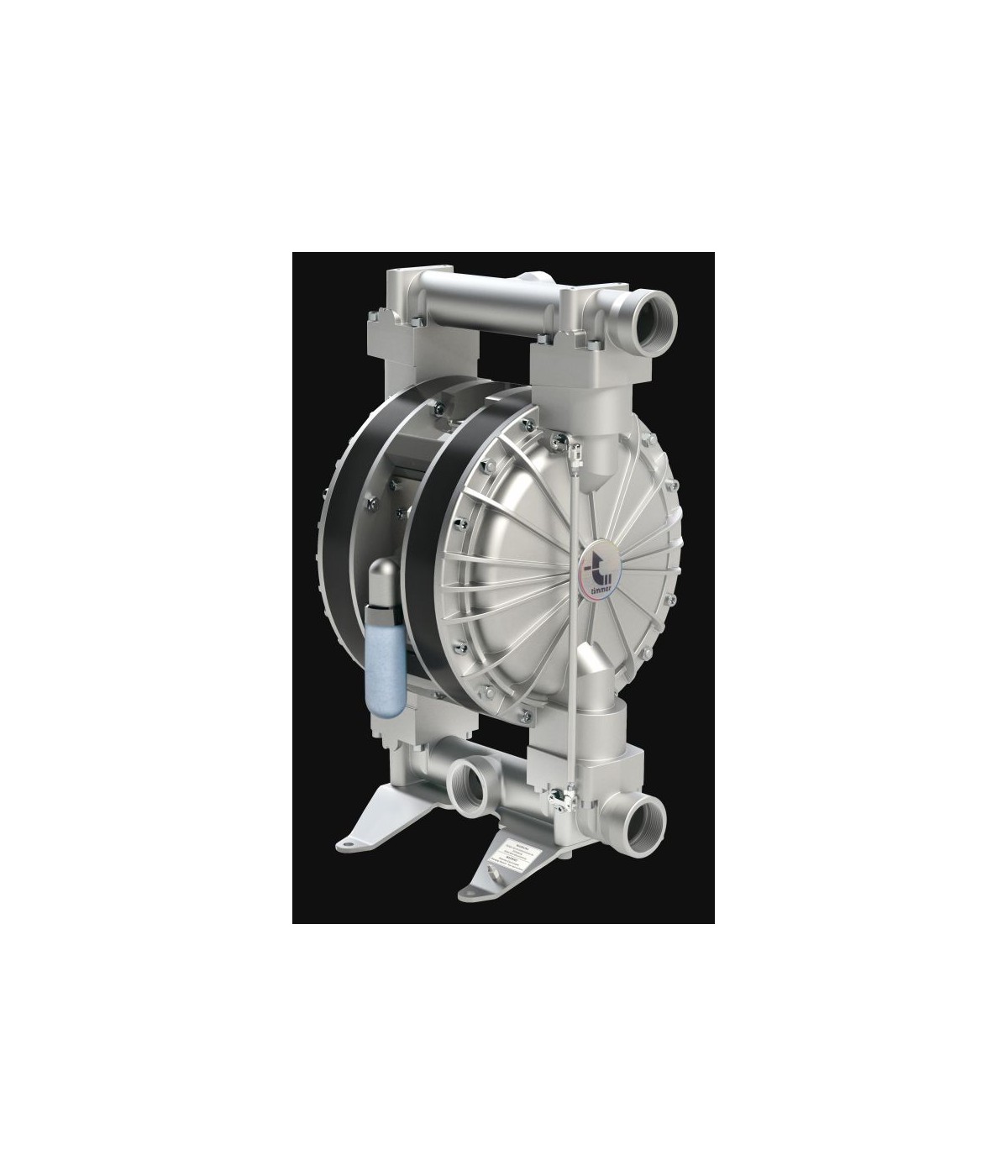 double diaphragm pump timPRO with complete emptying Typ PTI-MEM5600V-AL-RE (Aluminum)